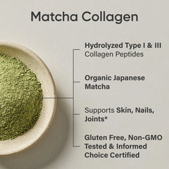 Collagen Peptides Matcha Green Tea (24 Servings) - 10.16oz