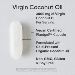 Coconut Oil Virgin Organic 1000mg (120 veggie softgels)