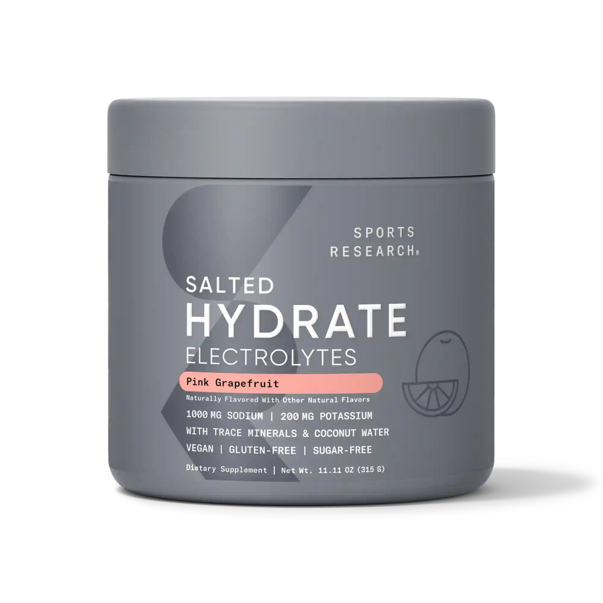 Hydrate Electrolytes Salted Pink Grapefruit (45 servings)